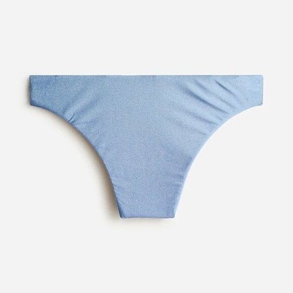NEW J.Crew High Waisted Two Piece Bikini Set Light Blue Shimmer Size 2X - Picture 3 of 16